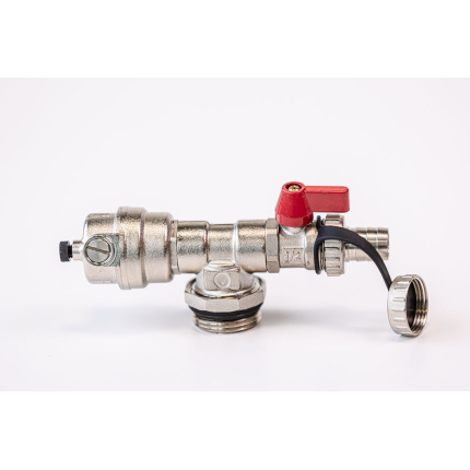 Varmego ® Set za Razdelnik&Sabirnik 1ˮ Automatska odzraka+PiP slavina crvena ručka