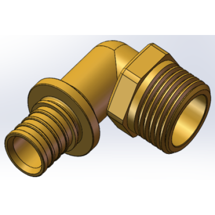 Varmego ® Kuplado MS Prelazna spojnica ugaona pokretna navlaka aksijalna sa krajem na navoj 16-1/2ˮSN/ SDR 7,4/90°/Todo&Forza/CW617N