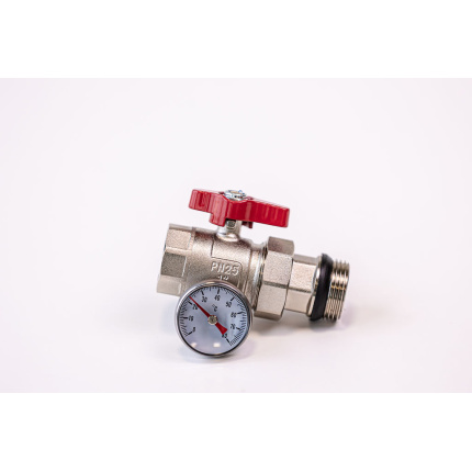 Varmego ® Kugla ventil crvena ručka 1ˮ sa holenderom i termostatom