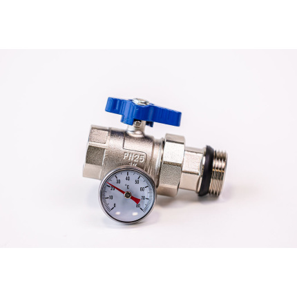 Varmego ® Kugla ventil plava ručka 1ˮ sa holenderom i termostatom