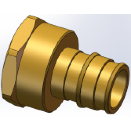 Varmego ® Kuplado MS Prelazna spojnica PEX  šireća navlaka radijalna sa krajem na navoj 16-1/2ˮUN/SDR [7,4][9][11]/180°/Todo&Patoma&Varmo/CW617N