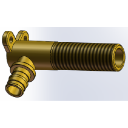 Varmego ® Kuplado MS Koleno zidno produženo PEX  šireća navlaka radijalna sa krajem na navoj 20-1/2ˮG SN/SDR [7,4][9][11]/90°/Todo&Patoma&Varmo/CW617N