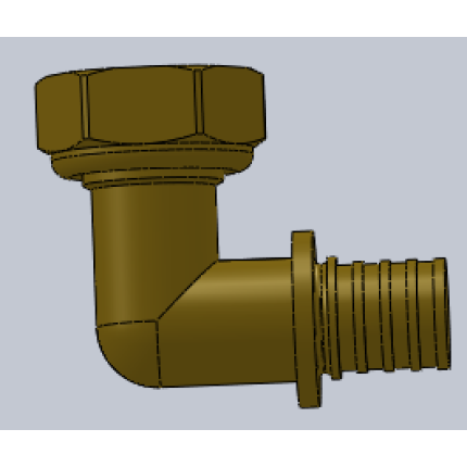 Varmego ® Kuplado MS Prelazna spojnica ugaona izdužena pokretna navlaka aksijalna sa krajem na navoj 20-3/4ˮUN/ SDR 7,4/90°/Todo&Forza/CW617N