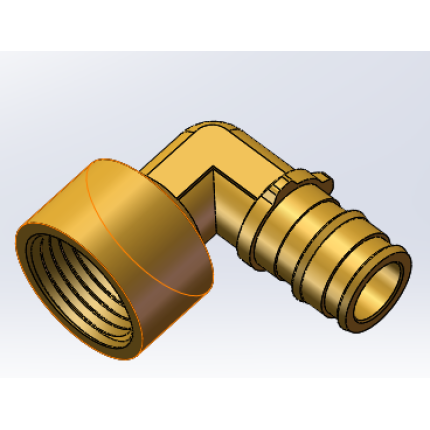 Varmego ® Kuplado MS Prelazna spojnica ugaona PEX  šireća navlaka radijalna sa krajem na navoj 20-1/2ˮUN/SDR [7,4][9][11]/90°/Todo&Patoma&Varmo/CW617N