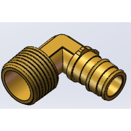 Varmego ® Kuplado MS Prelazna spojnica ugaona PEX  šireća navlaka radijalna sa krajem na navoj 16-1/2ˮSN/SDR [7,4][9][11]/90°/Todo&Patoma&Varmo/CW617N